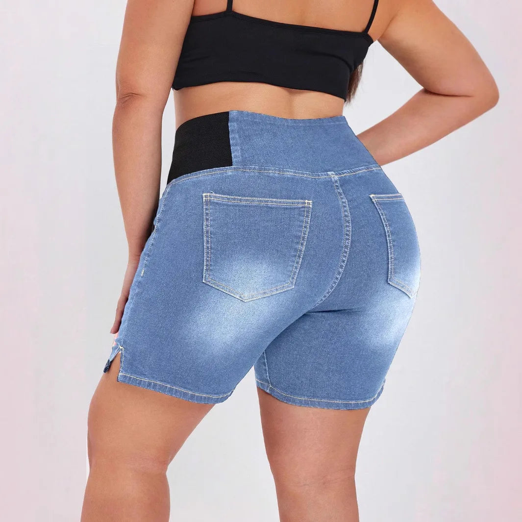 Comfortable Casual High-waisted Short Jeans for Ladies