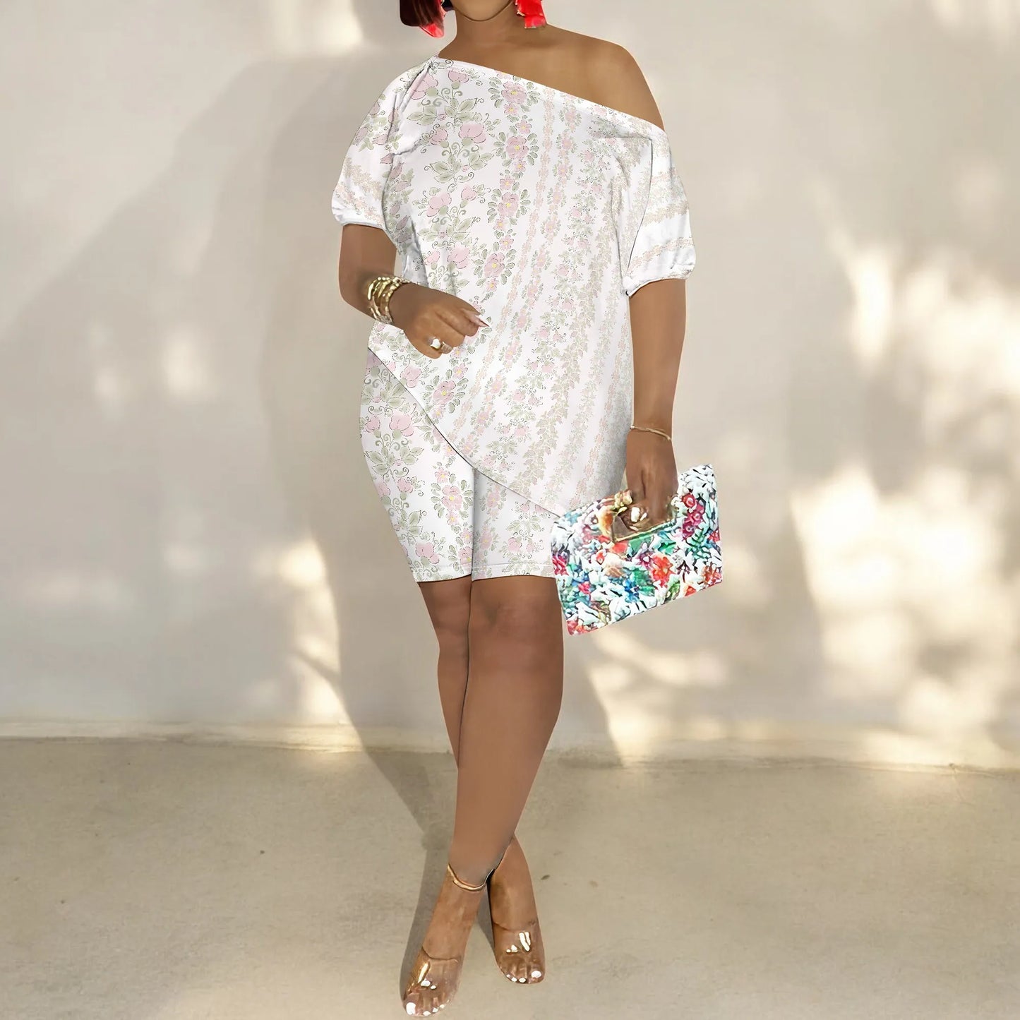 Women Casual Floral Print 2 Piece Outfits Jumpsuits