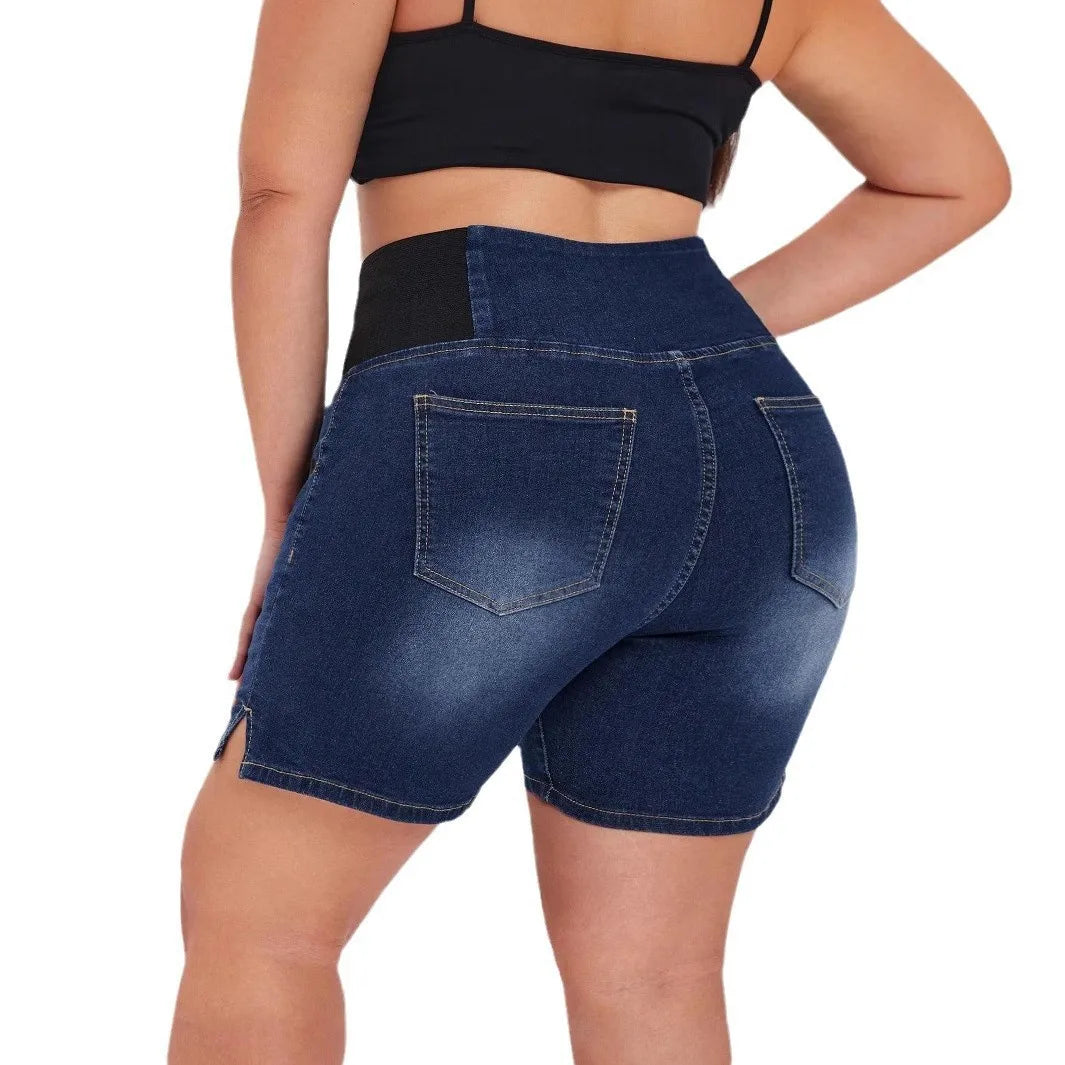 Comfortable Casual High-waisted Short Jeans for Ladies