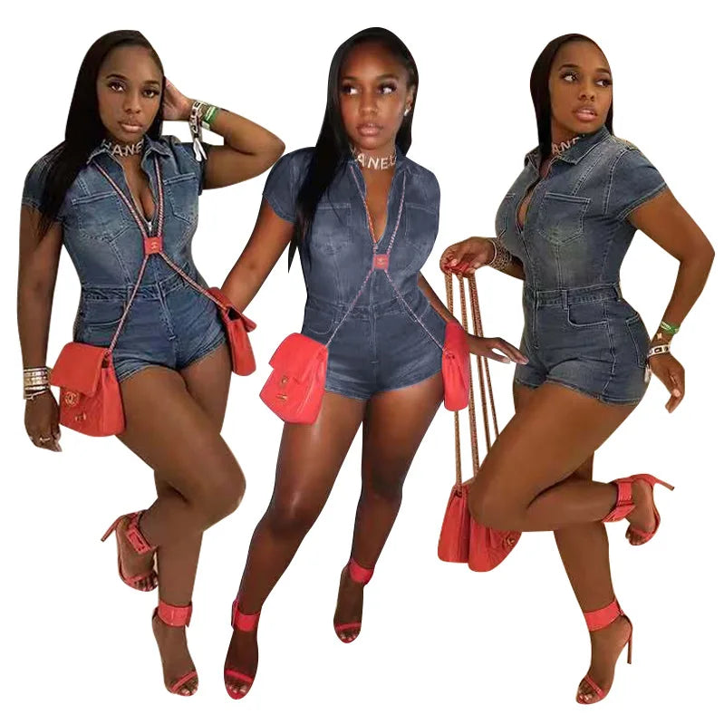 Demin Overalls Women Jumpsuits