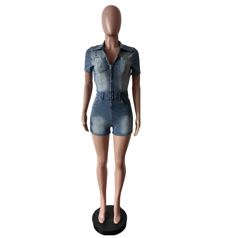 Demin Overalls Women Jumpsuits