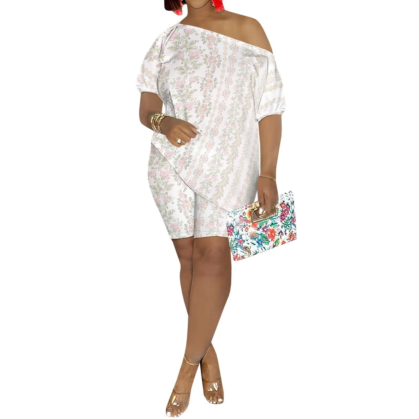 Women Casual Floral Print 2 Piece Outfits Jumpsuits