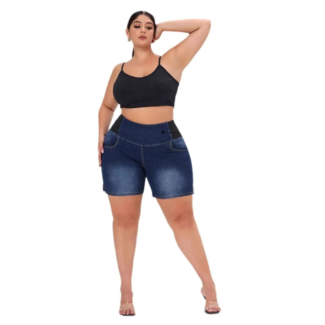 Comfortable Casual High-waisted Short Jeans for Ladies