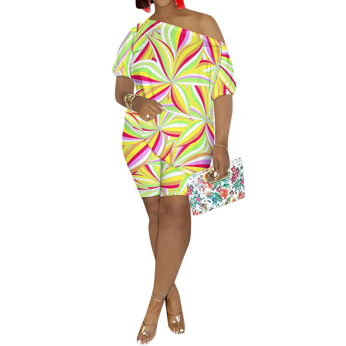 Women Casual Floral Print 2 Piece Outfits Jumpsuits