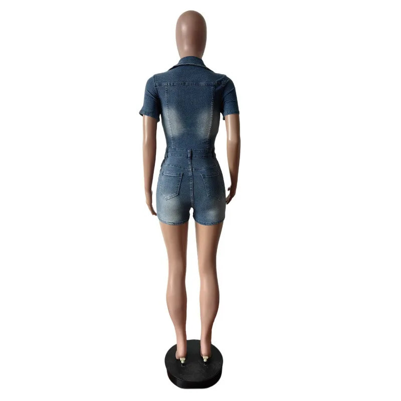 Demin Overalls Women Jumpsuits