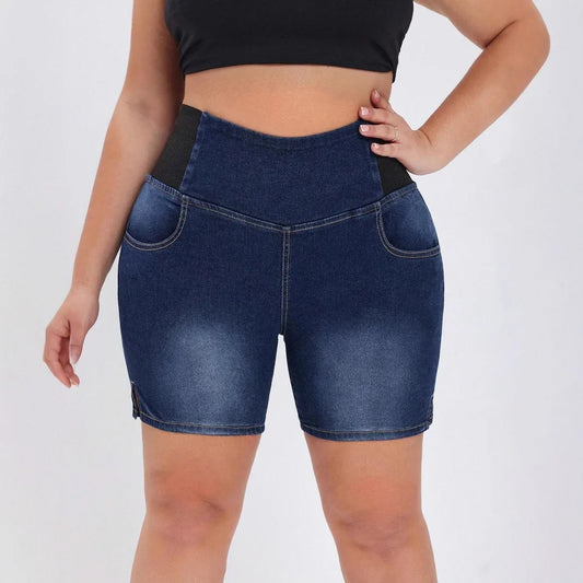 Comfortable Casual High-waisted Short Jeans for Ladies