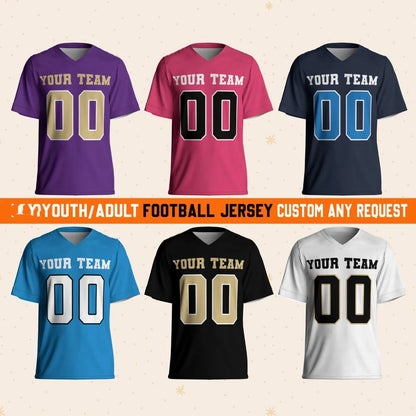 Custom Football Jersey Name Number Logo