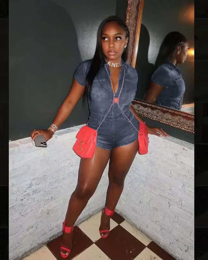 Demin Overalls Women Jumpsuits