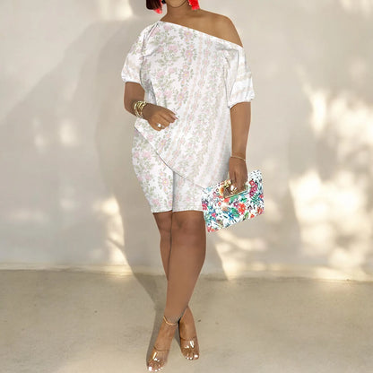 Women Casual Floral Print 2 Piece Outfits Jumpsuits