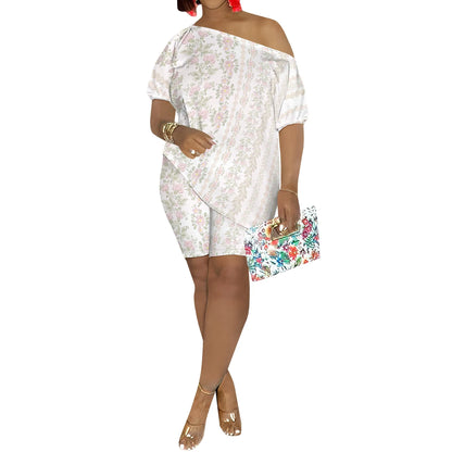 Women Casual Floral Print 2 Piece Outfits Jumpsuits