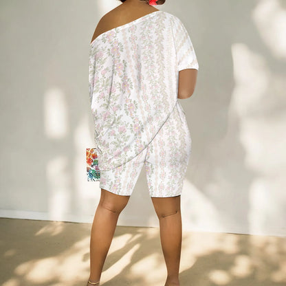 Women Casual Floral Print 2 Piece Outfits Jumpsuits
