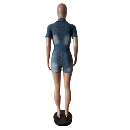 Demin Overalls Women Jumpsuits